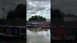 Narrowboat Sally moored up on one of the wharves at Weedon Bec on Grand Union canal canal waterway [upl. by Lirbij]