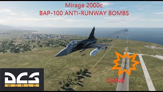 DCS TUTORIAL Mirage 2000c BAP100 AntiRunwaybombs [upl. by Ellehsim735]