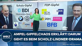 GIPFELCHAOS Großindustrie bei Scholz und Familienunternehmer bei Lindner – Um diese Themen geht es [upl. by Eedna]