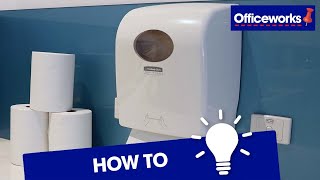 How to Load KimberlyClark Aquarius PBS Roll Paper Towel Dispenser [upl. by Fabi]