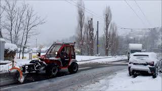 De la panique a saint Etienne abondantes chutes de neige à Saint Etienne 2 avril 2022 [upl. by Lehpar]