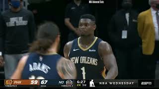 Career Game 43 Zion Williamson Highlights vs PHO 02032021 [upl. by Firooc]