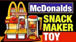 McDonalds Toys Hamburger Maker Playset Vintage McDonalds Snack Food Maker Toy Review by Mike Mozart [upl. by Artekal]