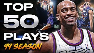 Vince Carter Top 50 Plays 1999 Rookie Season [upl. by Nirb861]