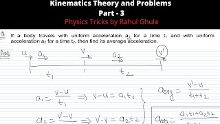 Kinematics Formulas and Problems Part 3  NEETJEEFoundation [upl. by Thorvald609]