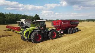 New Perard Interbenne 46 💣💣 Claas Xerion 5000 Claas Lexion 760 Claas Lexion 8700 czechrepublic [upl. by Anor]