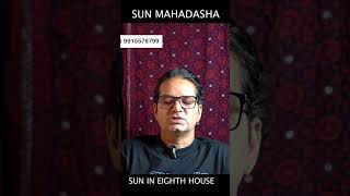 Sun mahadasha in 8th house Sun in eighth house astrology sun astrology [upl. by Creamer723]