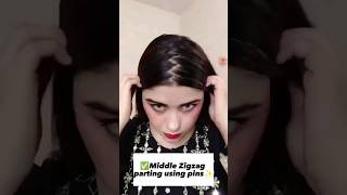 quick easy zigzag partition hack 🎇👧shorts VIRAL zigzag hairstyles [upl. by Ailito]