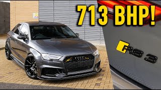 FLAT OUT in a 713bhp Audi RS3 Saloon [upl. by Trudi]