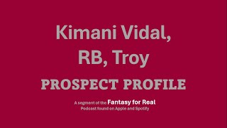 The Most Productive Rookie RB Is Kimani Vidal a Sleeper [upl. by Yelmene]