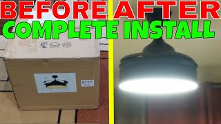 HOW TO INSTALL A FANDELIER CEILING FAN CHANDELIER UNBOXING SETUP REVIEW [upl. by Calandria]