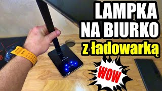 SUPER LAMPKA LED NA BIURKO Z ŁADOWARKĄ INDUKCYJNĄ [upl. by Anyalram]