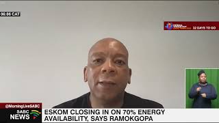 Eskom closing in on 70 energy availability says Ramokgopa [upl. by Jannel]