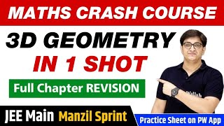 3D GEOMETRY in One Shot  Full Chapter Revision  Class 12  JEE Main [upl. by Dehlia]