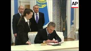 Russia Kazakhstan Turkmenistan to build natural gas pipeline [upl. by Toomin]