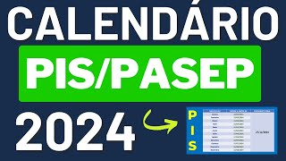 CALENDÁRIO PIS PASEP 2024 Atualizado  TABELA PIS PASEP 2024 [upl. by Martineau]