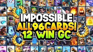 Winning a Grand Challenge Using ALL 96 Cards in Clash Royale WTF HOW [upl. by Krik592]