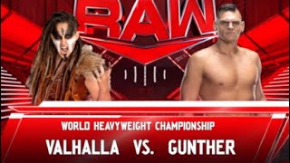 WWE 2K24 Valhalla vs Gunther  World Heavyweight Title [upl. by Nevak]