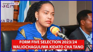 TAMISEMI FORM FIVE SELECTION 20232024 TAARIFA KWA WANAFUNZI WALIOCHAGULIWA KIDATO CHA TANO NA VYUO [upl. by Fevre]