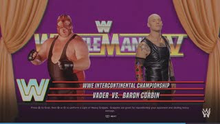 WWE 2K24 Vader VS Baron Corbin Req 1 VS 1 Steel Cage Match WWE IC Tittle [upl. by Paley]