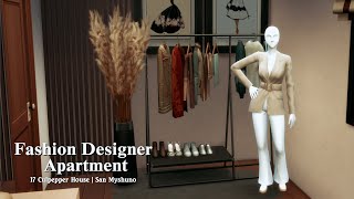 Fashion Designer Apartment 👜  The Sims 4  Stop Motion Build  No CC [upl. by Maegan]