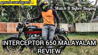 2021 ROYAL ENFIELD INTERCEPTOR 650 MALAYALAM REVIEW  WORTH IT [upl. by Naelopan]