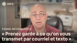 Panne informatique mondiale  entrevue avec un expert en cybersécurité  Dabord linfo [upl. by Scully]