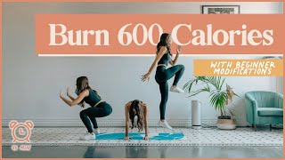 BURN 600 CALORIES with this 45minute cardio AT HOME workout No Equipment [upl. by Retloc190]