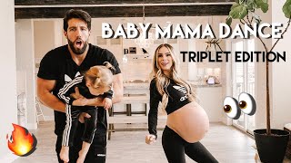 TRIPLET BABY MAMA DANCE GOING INTO LABOR WITH TRIPLETS 32 WEEKS PREGNANT [upl. by Delmore]