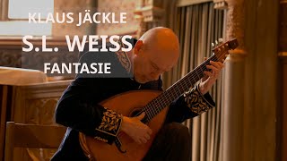 Silvius Leopold Weiss Fantasie Klaus Jäckle  luteguitar [upl. by Enajharas]