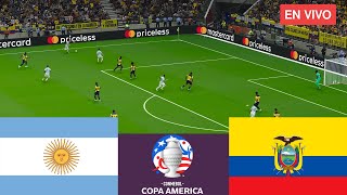 🔴Argentina vs Ecuador EN VIVO⚽ Copa América 2024 Partido EN VIVO  Videojuegos simulación [upl. by Katzir]