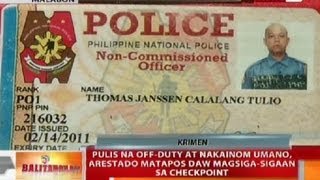 BT Pulis na offduty at nakainom sa Malabon arestado nang magsigasigaan sa checkpoint [upl. by Phillada]