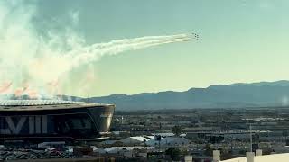 Super Bowl LVIII 2024 Flyover Las Vegas 58 [upl. by Elleirol]