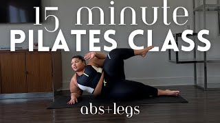 15 MIN PILATES ABS  LEGS  no repeat no equipment  plus size workout [upl. by Tsnre]