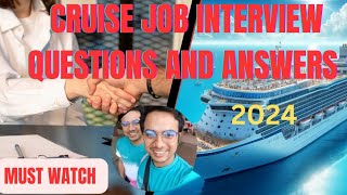 Cruise ship Jobs Interview Questions and Answers  Hospitality Job interview Questions and Answers [upl. by Dinan]