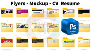 Flyers Mockup CV Resume Templates In One Pack Download In PSD Files Sheri Sk PSD Templates Download [upl. by Abibah]
