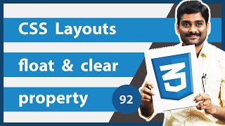 HTML CSS Layouts float and clear Property  CSS Tutorial 92 [upl. by Netneuq748]