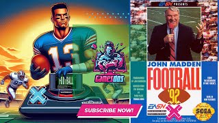 John Madden Football 92 Gameplay Mega Drive  Genesis HD 1080p [upl. by Ynohtona]