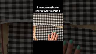 Making boxer shorts and linen pants part 6 top stitching pockets to keep them facing into the pant [upl. by Isolda]