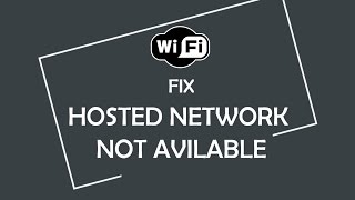 How to fix quotHosted network status Not availablequot in Command Prompt [upl. by Ehtyde390]