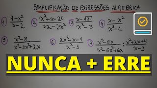 SIMPLIFIFICAÇÃO DE EXPRESSÕES Frações ALGEBRICAS [upl. by Gatian]