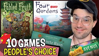 10 Board Games Being Played NOW  quotPeoples Choicequot Board Game Picks [upl. by Aloel495]