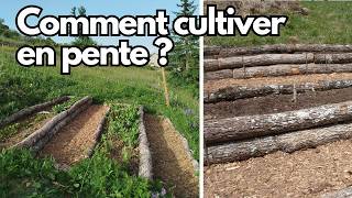 Comment cultiver un Potager sur un Terrain en Pente en Montagne  Culture en Terrasses avec Rondins [upl. by Berfield]