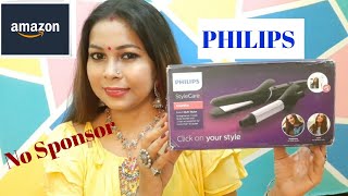 Philips Hair Straightener and Curler  5 in 1 Multi Styler  Demo and Review  VIBRANT MANTRA [upl. by Allisurd]