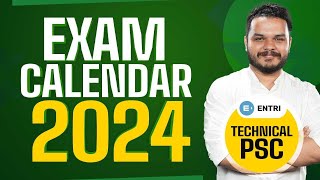 Kerala PSC exam Calendar 2024 for all Technical exams [upl. by Binni]