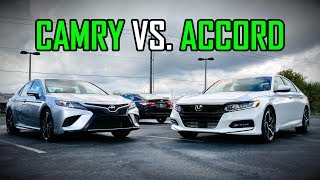 2018 Honda Accord Sport vs 2018 Toyota Camry SE Faceoff Comparison [upl. by Key]