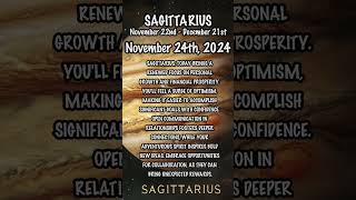 November 24th 2024 sagittariushoroscope horoscope dailyhoroscope dailyastrologyhoroscope zodiac [upl. by Tolecnal114]