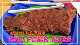 How to make BBQ Pork Ribs  Oven Baked [upl. by Nomannic]