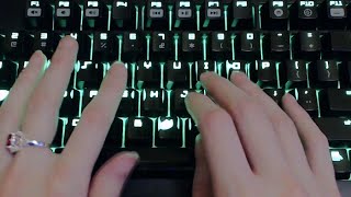 ASMR Muffled Mic Bassy Mechanical Keyboard Typing Slow No Talking [upl. by Harod]