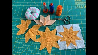 Hand Piecing 8 pointed stars by Wendy Welsh of Wendys Quilts and More [upl. by Airamzul]